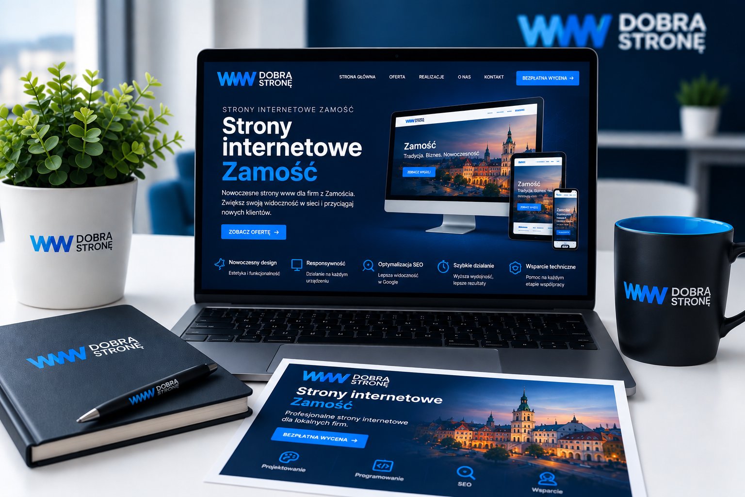 Strony internetowe Zamość – nowoczesny projekt strony firmy W Dobrą Stronę